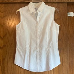 Brooks Brothers Sleeveless Non-Iron Fitted Dress Shirt